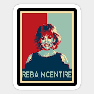 Retro Hope Style Reba McEntire Gift Men Women Sticker